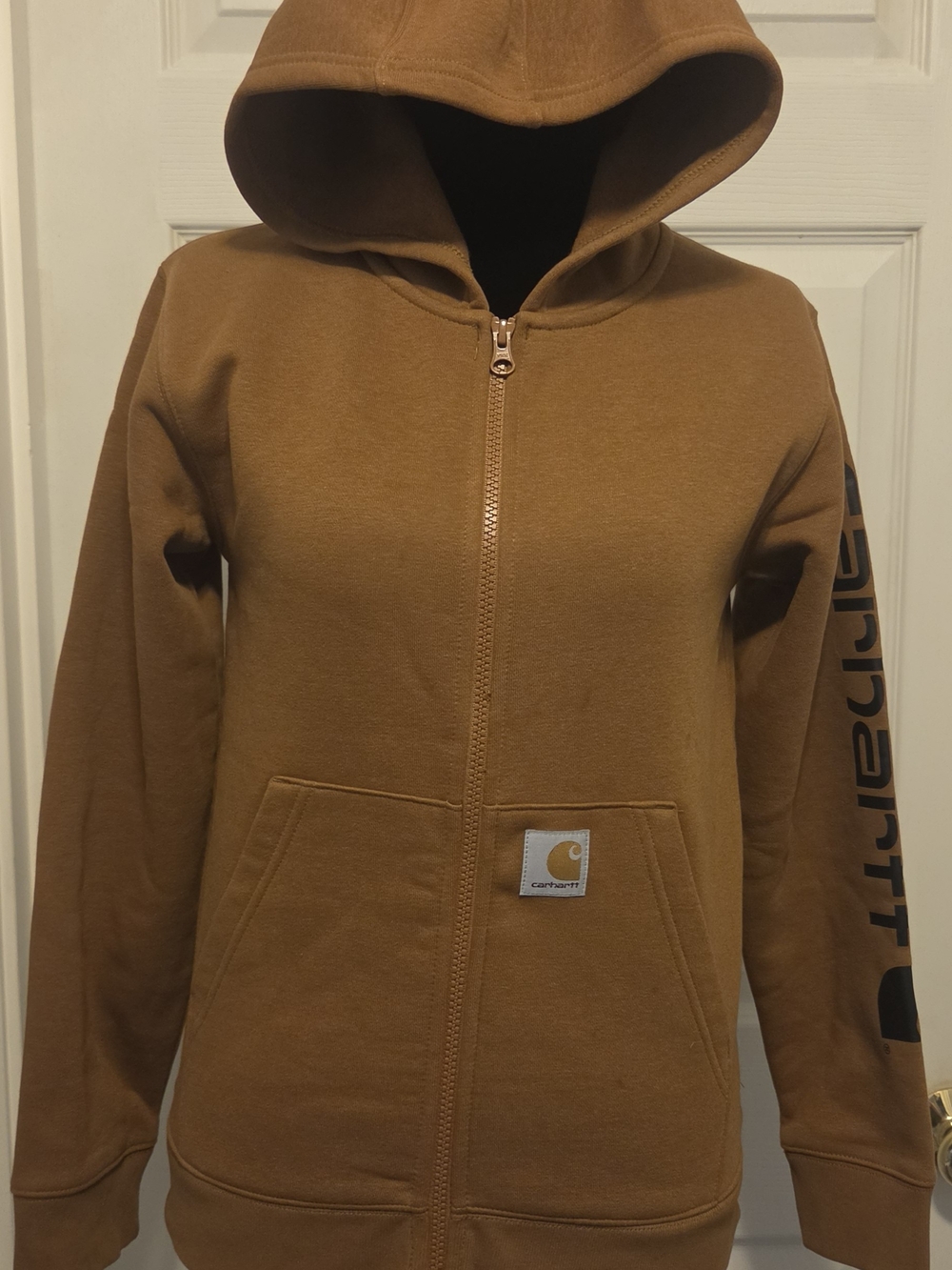 Carhartt Women’s Brown Hooded Full-Zip Utility Jacket